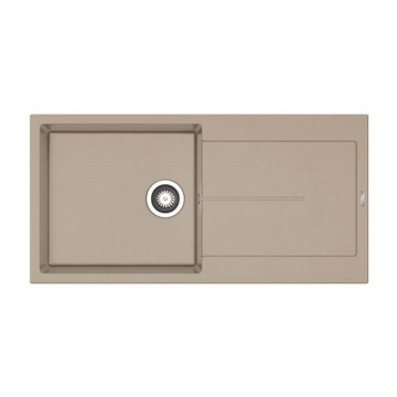 Pyramis 1b 1d Plus Ένθετος Νεροχύτης από Συνθετικό Γρανίτη Μ100xΠ50cm Μπεζ